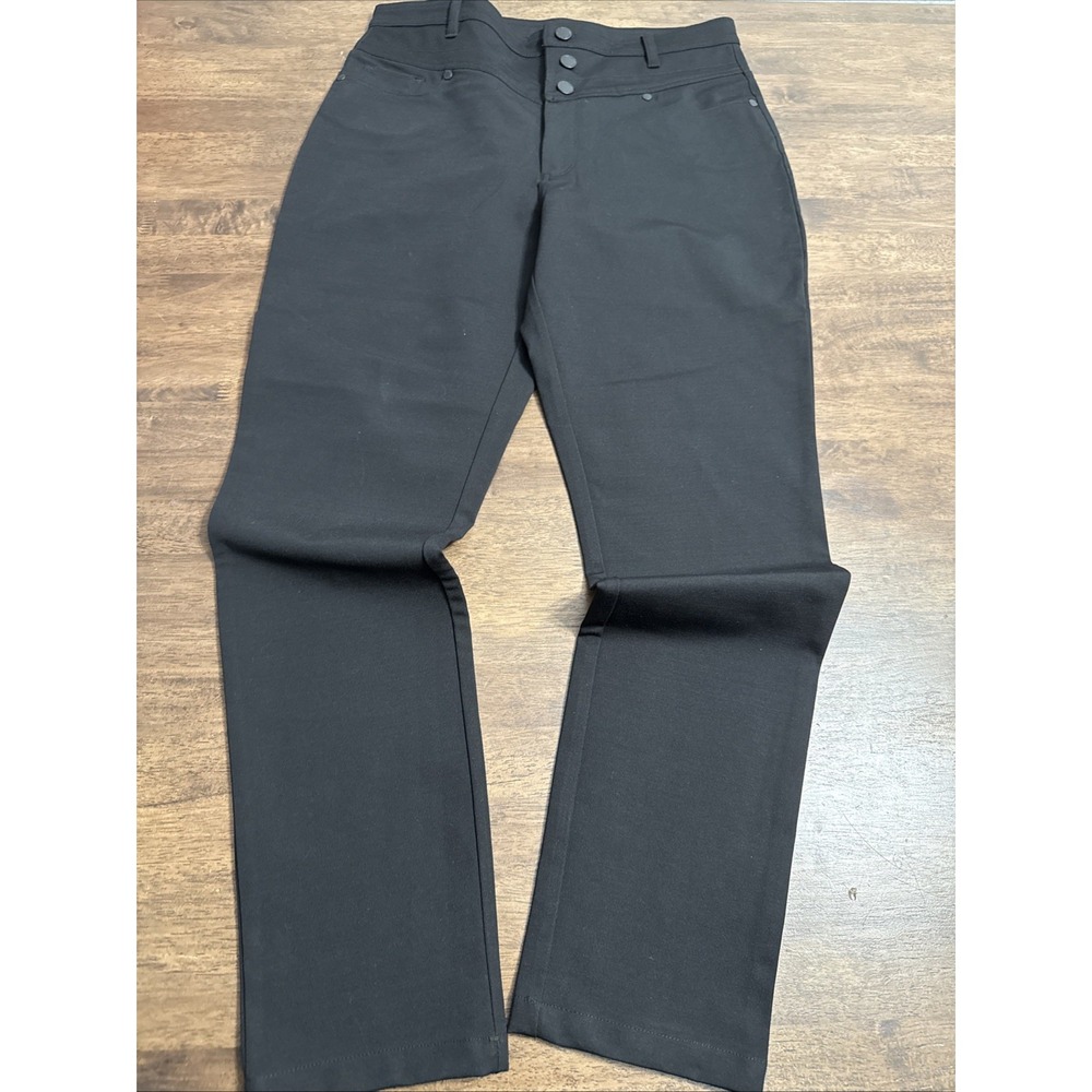 Karl‎ Lagerfeld Paris Women Mid Rise Yoke Skinny Pants Black Modern Fit Size 10